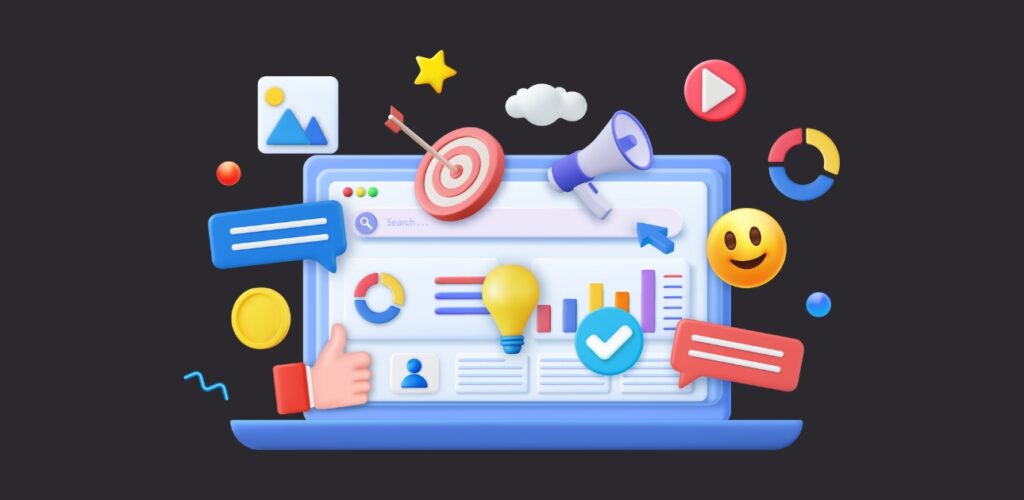 Icona delle strategie personalizzate di marketing digitale